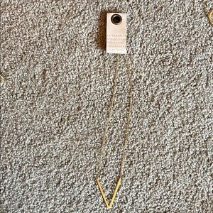 Anthropologie Gold V Necklace